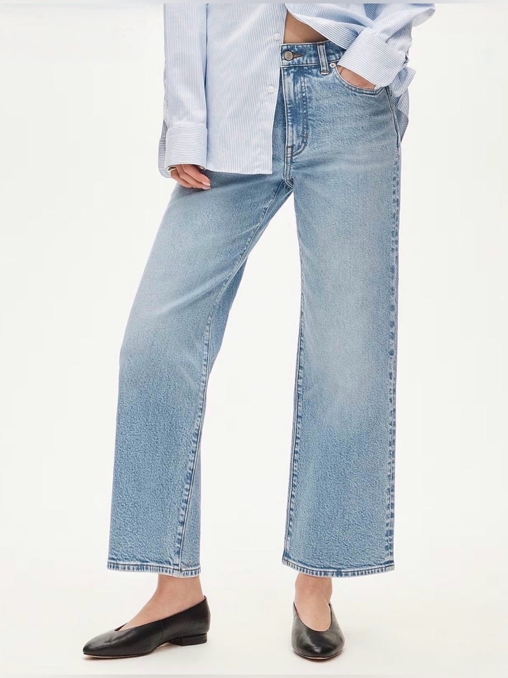 J.Crew '96 Slim Wide Leg Re-Imagined Jeans Light Wash Size 34
